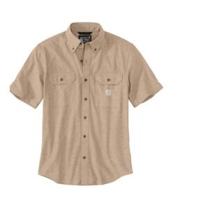 Carhartt Rugged Flex Relaxed Fit Midweight Canvas Short-Sleeve Shirt Size 2XL